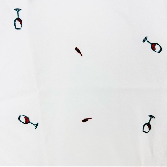 DIXXON Wine Slayers, Wineglass All Over Print, Party Theme, Rare Blouse, Small - Picture 3 of 9